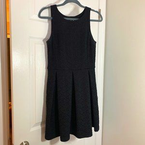 Boutique Black Brocade Skater Dress | Size M